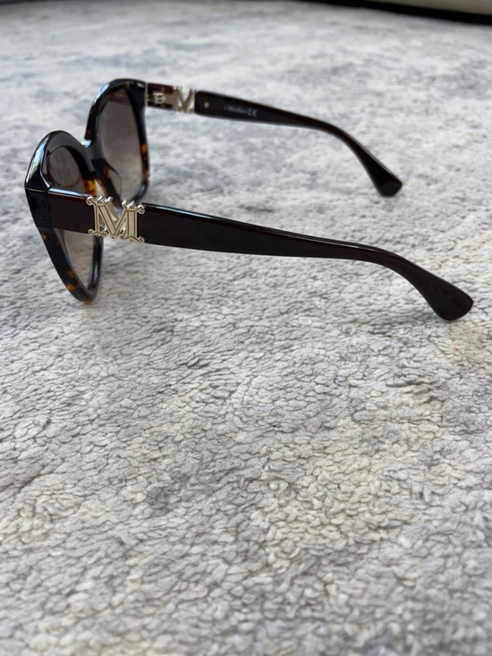 New MaxMara Emme3 Sunglasses MM0014 Dark Havana Tortoise 56mm Butterfly Oversize main image 5